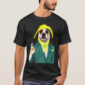 Dog dog wearing green yellow eyes T-Shirt