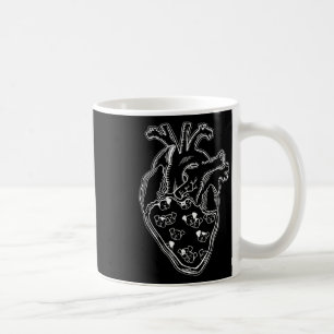 Dog Dogs Heart Anatomy Tattoo Style Coffee Mug