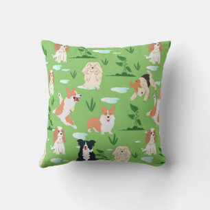 Dog Doodles Throw Pillow