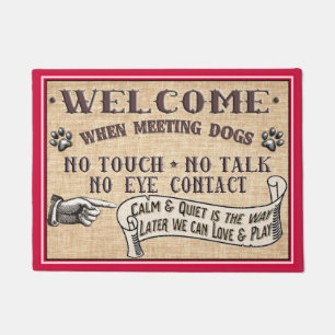 Dog Door Mat - No Touch No Talk