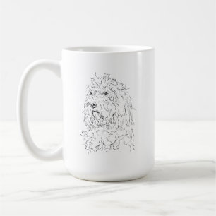 Dog drawing coffee mug Cockapoo
