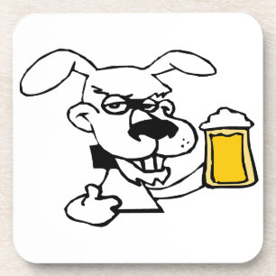 Dog Drinking Beer Coaster