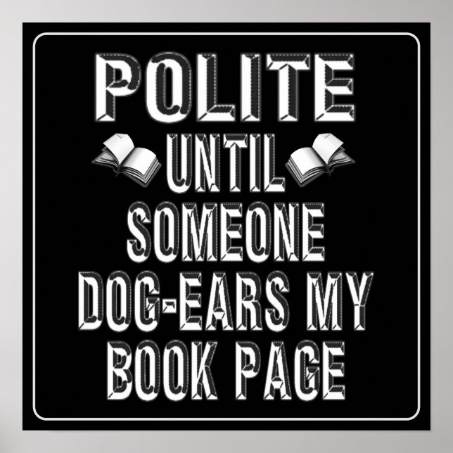 Dog Ear Books Humour Poster (Front)