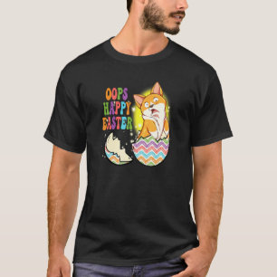 Dog Easterday Happy Bunny Egg Rabbit Corgi T-Shirt