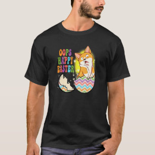 Dog Easterday Happy Bunny Egg Rabbit Corgi T-Shirt