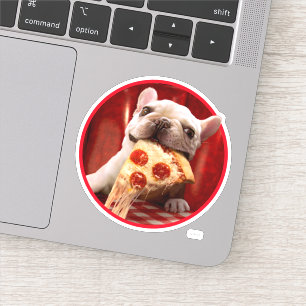 Dog Eating Pizza Slice