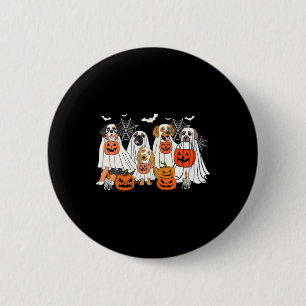 Dog Ed As Ghost Halloween 2 Inch Round Button