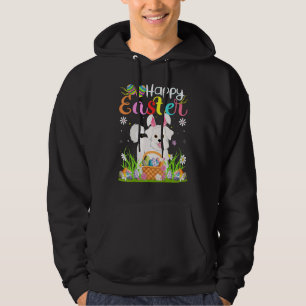 Dog Egg Hunting Bunny Bichon Frise Dog Happy Easte Hoodie