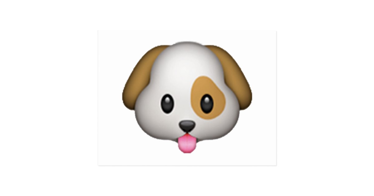 Dog Emoji Postcard Zazzle.ca