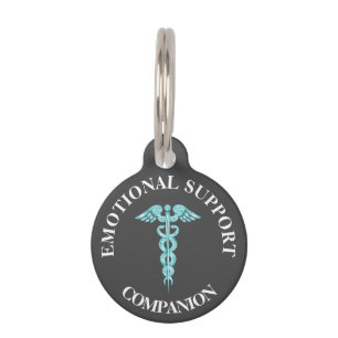 Dog emotional support animal therapeutic medical pet tag