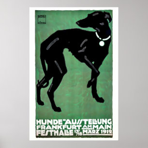 Dog Exhibition Frankfurt 1912 POSTER PRINT A5-A1