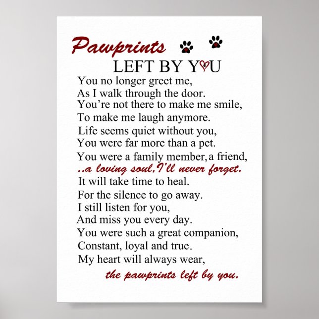 Dog Farewell, Forever On My Heart Poster (Front)