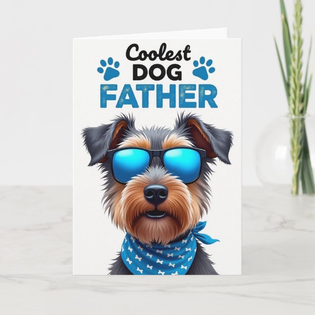 Dog Father Sunglass Celebration Card (Front)