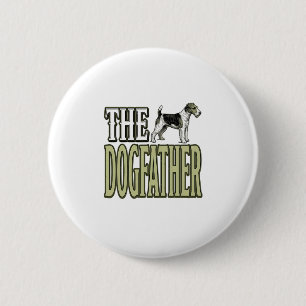 Dog Father Terrier Vintage Engraving Shirt Design_ 2 Inch Round Button