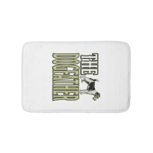 Dog Father Terrier Vintage Engraving Shirt Design_ Bath Mat