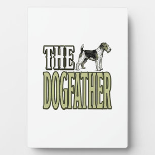 Dog Father Terrier Vintage Engraving Shirt Design_ Plaque