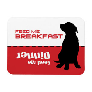 Dog Feeding Feed Me Magnet Dog is Hungry