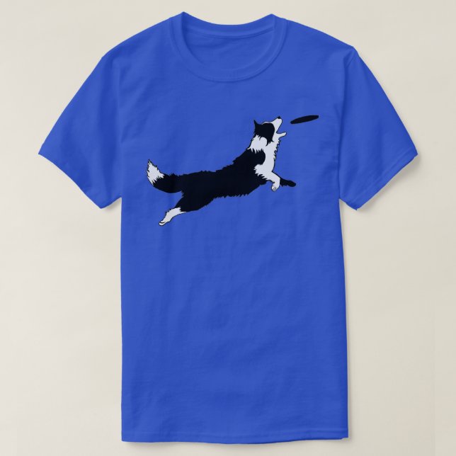 Dog Fetch Frisbee Border Collie  T-Shirt (Design Front)
