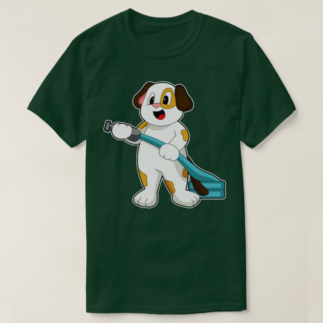 Dog Firefighter Fire extinguisher T-Shirt (Design Front)