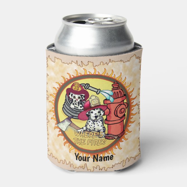 Dog Firefighters  can cooler (Can Front)