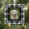 Dog FIRST CHRISTMAS Black White Tan Plaid