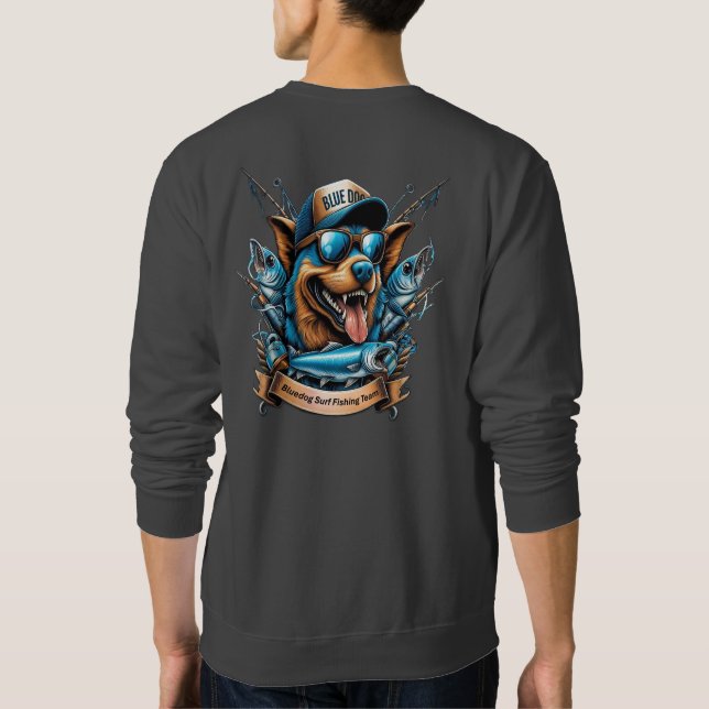 DOG & FISH LOGO ON BACK SWEATSHIRT (Back)