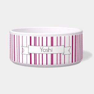 Dog Food Bowl has Cherry Stripes - HAMbWG