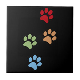 Dog footprint tile
