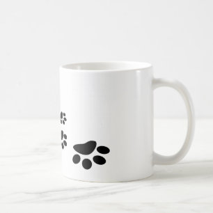 Dog footprints coffee mug