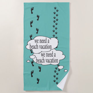 Dog Friendly Beaches – Funny Dog Lover Beach Towel