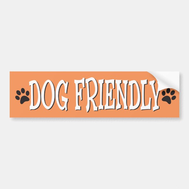 Dog Friendly Bumper Sticker (Front)