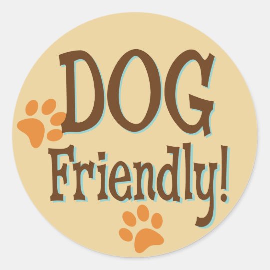 Dog Friendly Classic Round Sticker