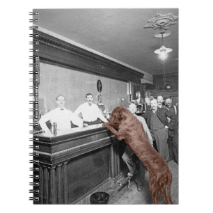 Dog Friendly Saloon Tavern Bar 1900 Photograph Notebook