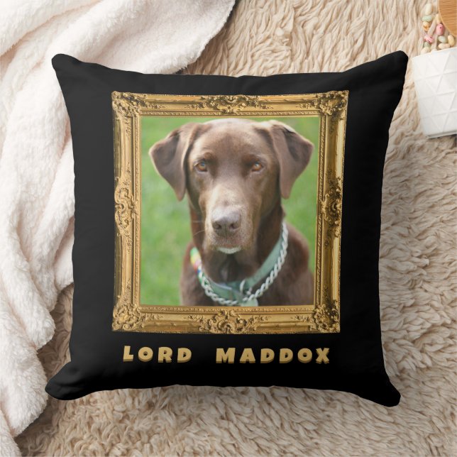 Dog Gallery Wall Art - Regal Portrait Name Pillow (Blanket)