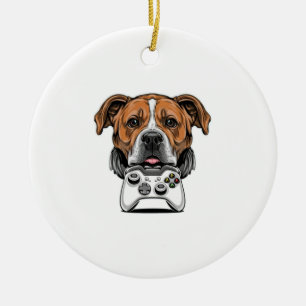 Dog Gamer - Video Game Ceramic Ornament