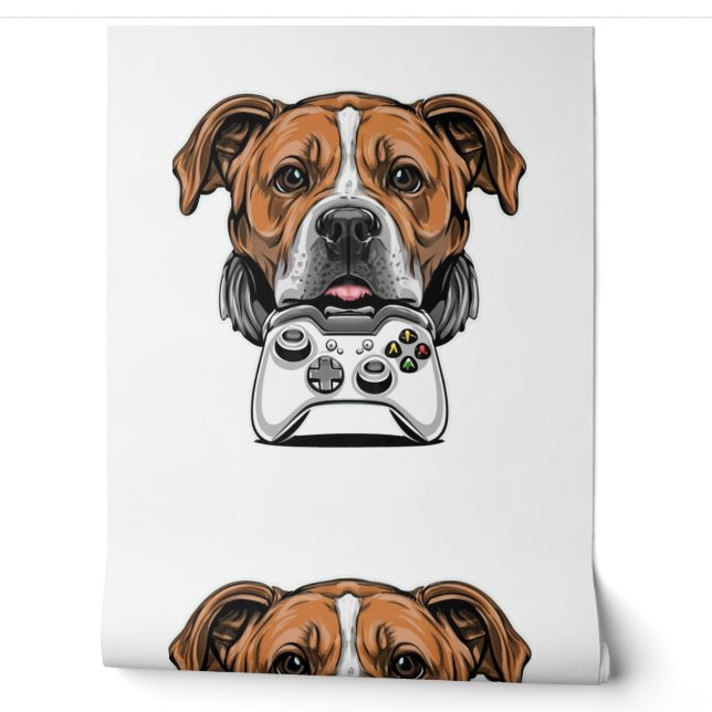 Dog Gamer - Video Game   Wallpaper (Unrolling)