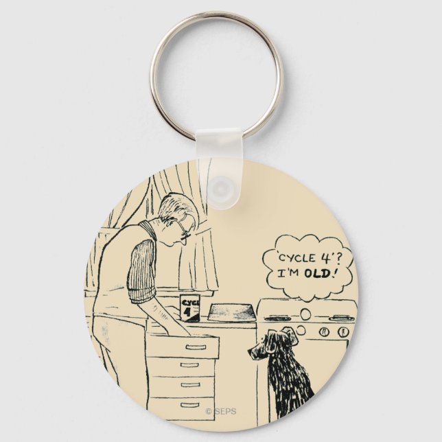 Dog Getting Older Keychain (Front)