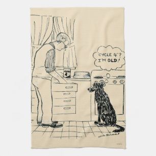 Dog Getting Older Kitchen Towel