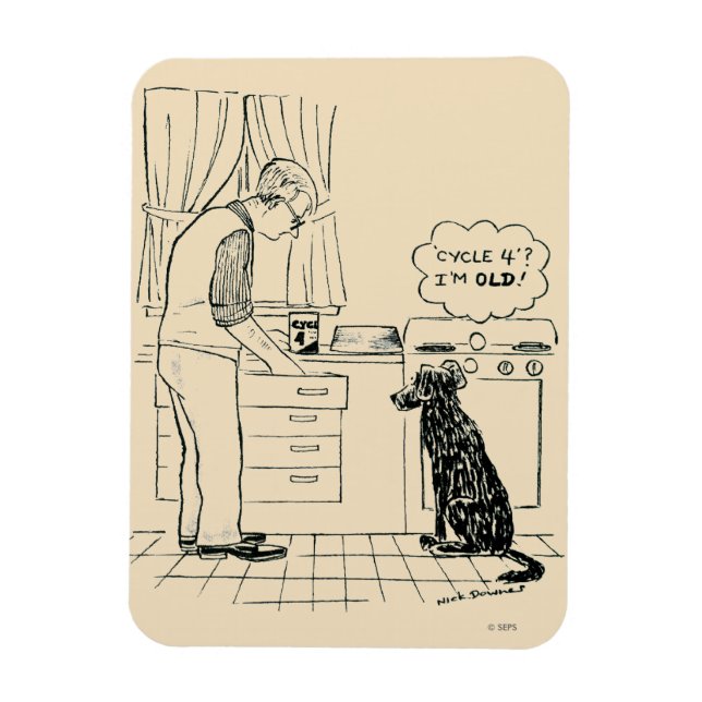 Dog Getting Older Magnet (Vertical)