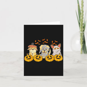 Dog Ghost Cute Dog Dressed As Ghost Funny Card