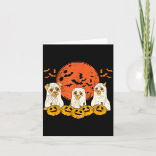 Dog Ghost Cute Dog Dressed As Ghost Funny Card