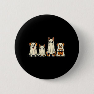 Dog Ghost Halloween 2 Inch Round Button