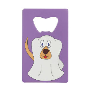 Dog Ghost Halloween Costume Credit Card Bottle Opener