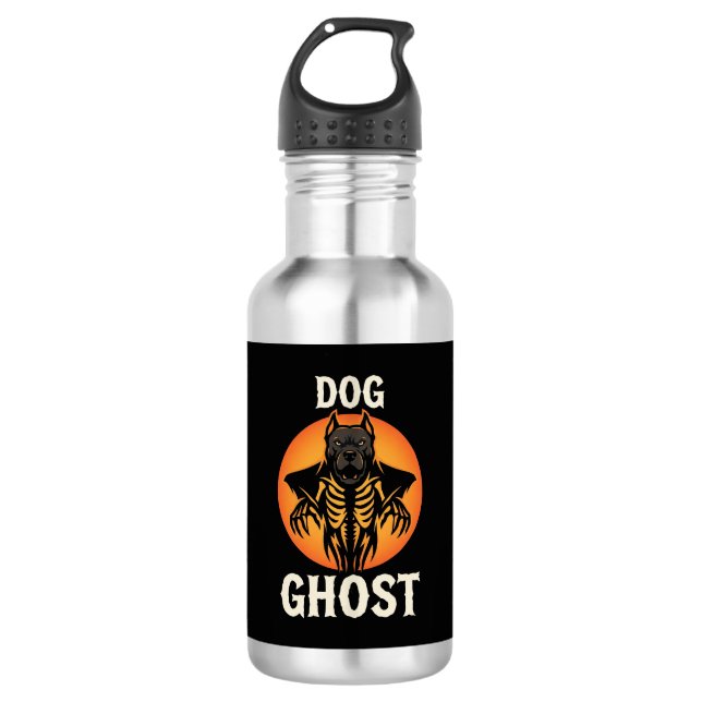 Dog Ghost Halloween Horror Vector 532 Ml Water Bottle (Front)