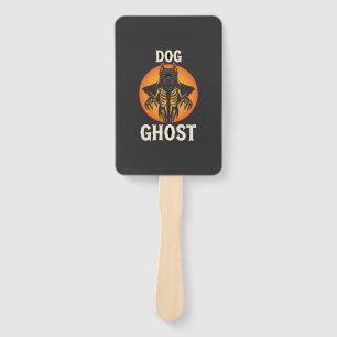 Dog Ghost Halloween Horror Vector Hand Fan