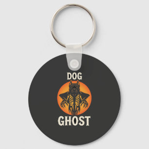 Dog Ghost Halloween Horror Vector Keychain