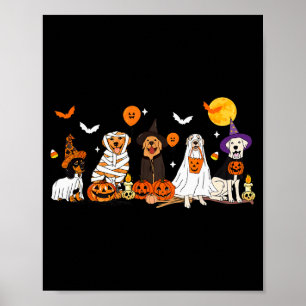 Dog Ghost Witch Mummy Halloween Costume Men Women  Poster