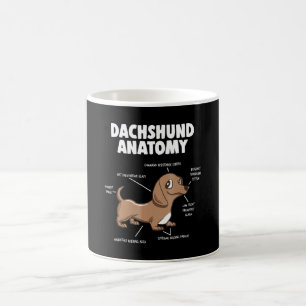 Dog Gift   Anatomy Dachshund  Funny Weiner Coffee Mug