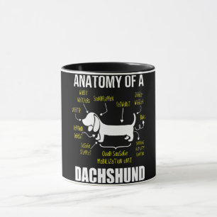 Dog Gift Anatomy Of Dachshund Mug