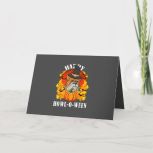 Dog Gift   Bulldog Halloween Gift For Dog Lovers Holiday Card